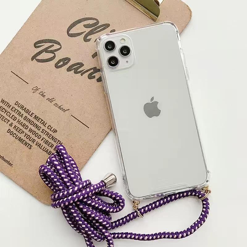 Ожерелье Ударопрочный Силиконовый Чехол для Телефона для Xiaomi 14T Pro 14 Pro Mi 14 Ultra Кроссбоди Ремешок Шнурок Прозрачная Крышка