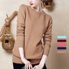Women's Round Neck Cashmere Sweater Thick Sweater Long Sleeved Sweater Solid