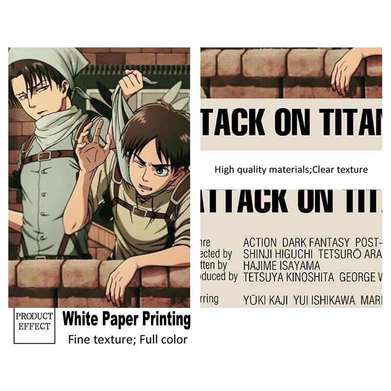 Убийца Демонов, белый бумажный плакат, классический японский аниме-сериал, художественная мультяшная живопись, наклейка для домашнего бара, художественная настенная декоративная фреска