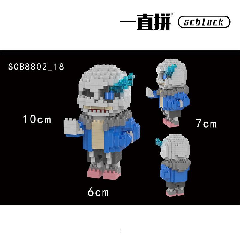 Микро строительные блоки Undertale Ториэль Санс Алмазная собранная игровая модель Монстр Мини Кирпич Фигурка Зомби Детские игрушки в подарок