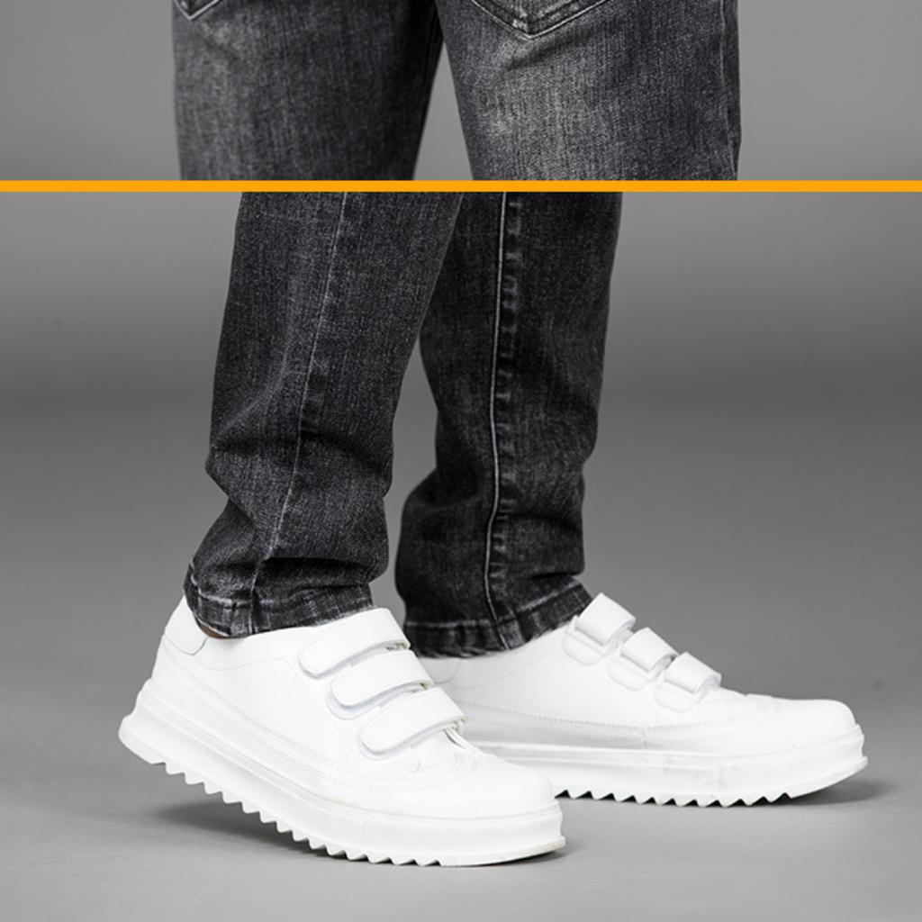 Thin New Jeans Black Men's Trousers Broken Jeans Trend Casual Trousers