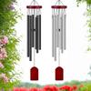 Square Wooden Hanging Tag Aluminum Tube Wind Chime 6 Metal Tubes Study Window Sill  Balcony Corridor Courtyard Hanging Decor
