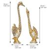Dancing Cute Swan Couple Statues Decorative Bird Figurines Showpieces