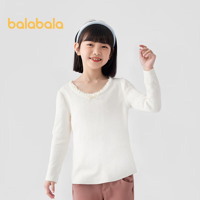 Balabala Girls' Floral Long-Sleeve T-shirt