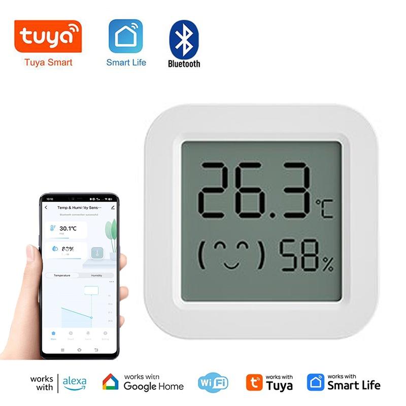 Мини датчик температуры и влажности Tuya Zigbee WiFi, удаленный мониторинг через приложение для умного дома, Smart Life, работает с Alexa, Google Assistant