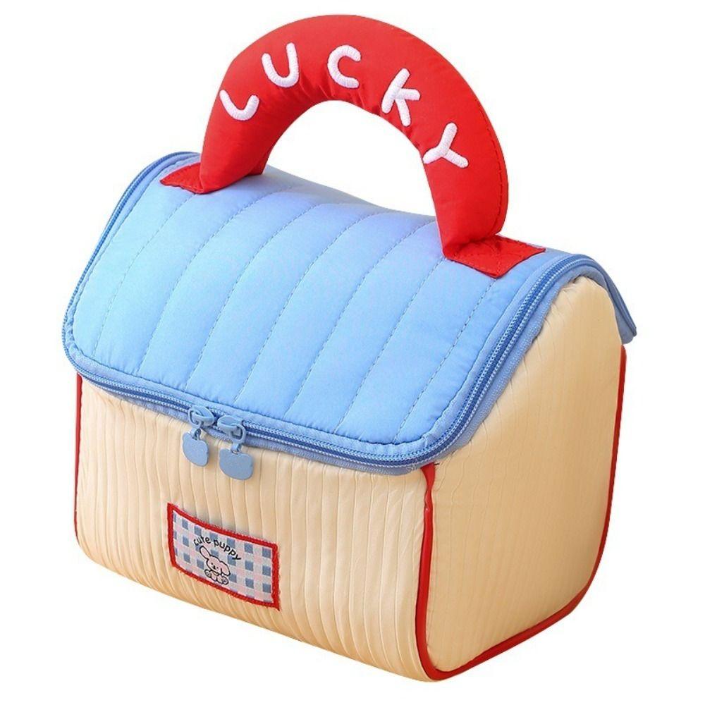 House-shaped Makeup Bag Large Capacity Skincare Storage Bag Creative Travel Washbag  Home
