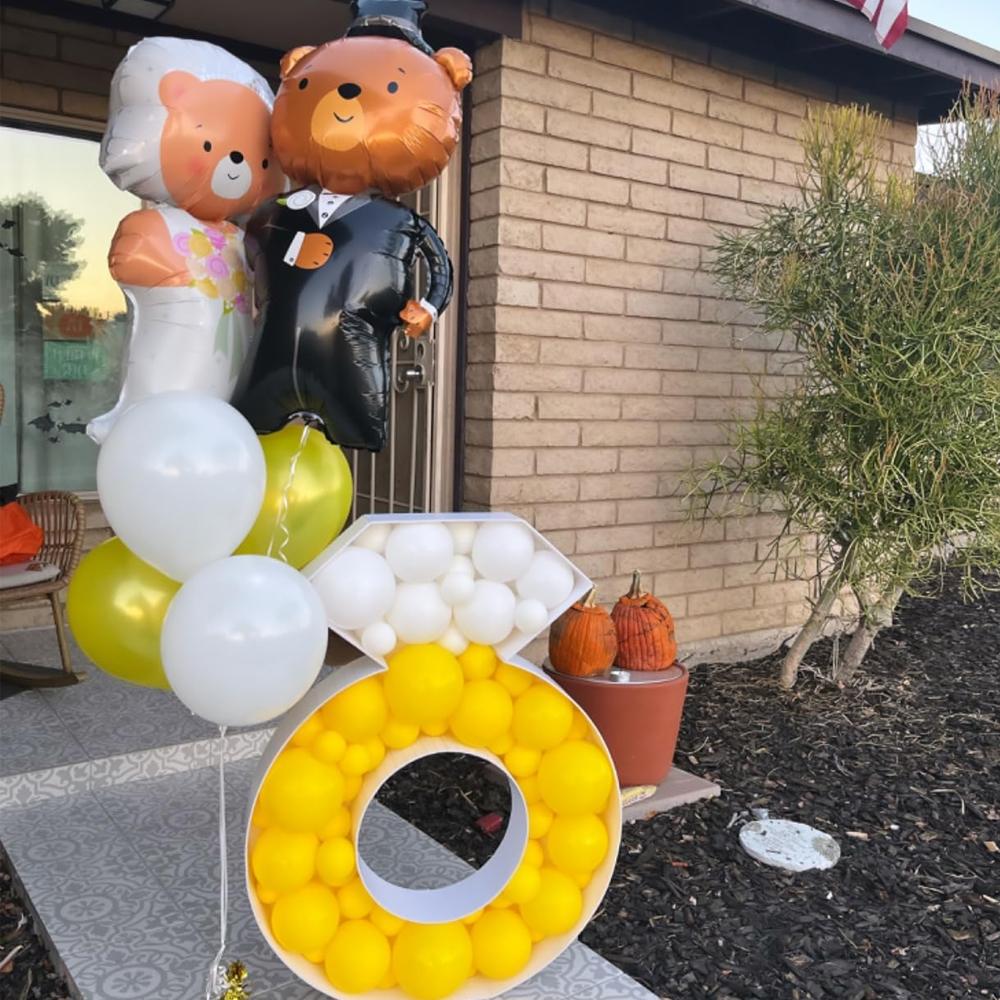 1 шт. 94 см/37 дюймов Алмазный каркас-шатер из пенокартона Алмазное свадебное украшение Праздничный декор для вечеринки Юбилейное украшение Без шаров