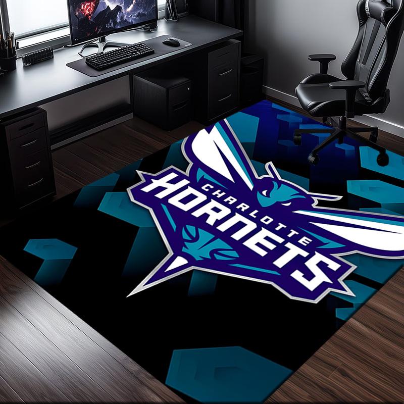 Charlotte Logo Art Rug Office Carpet Non-Slip Mat, Chair Rug Floor Covering for Gaming, Bedroom, Living Room , Home Decor Christmas Gift