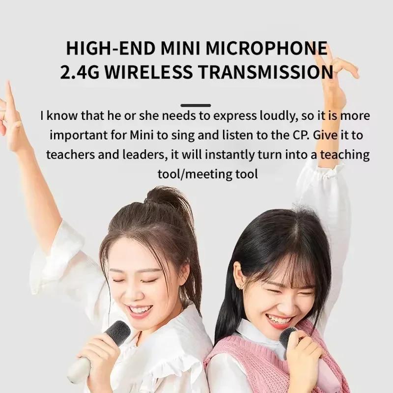 K12 Portable Bluetooth Karaoke Machine with 5.3 PA Speaker System 1-2 Wireless Microphones Home Family Singing Children's Gift