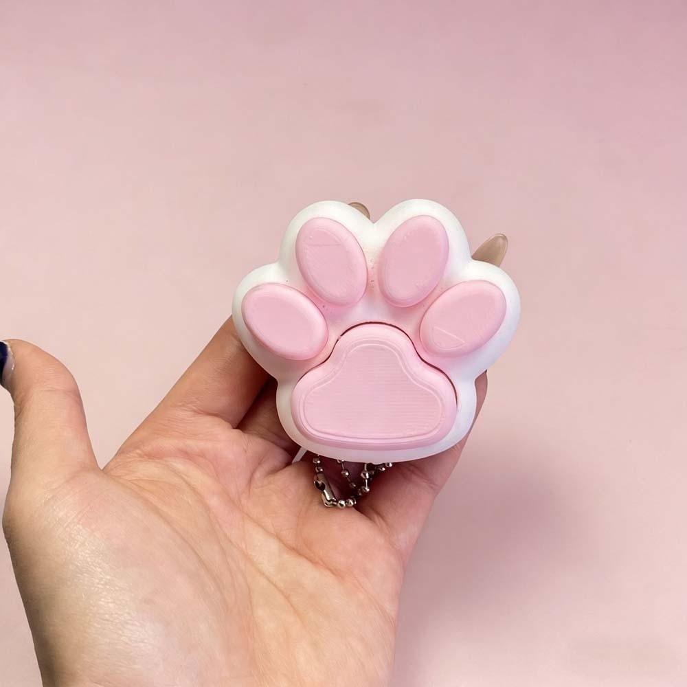 Cat Paw Pendant Foods Clicker Key Chain 3D Printed Sensory Clicker Toys Backpack Pendant