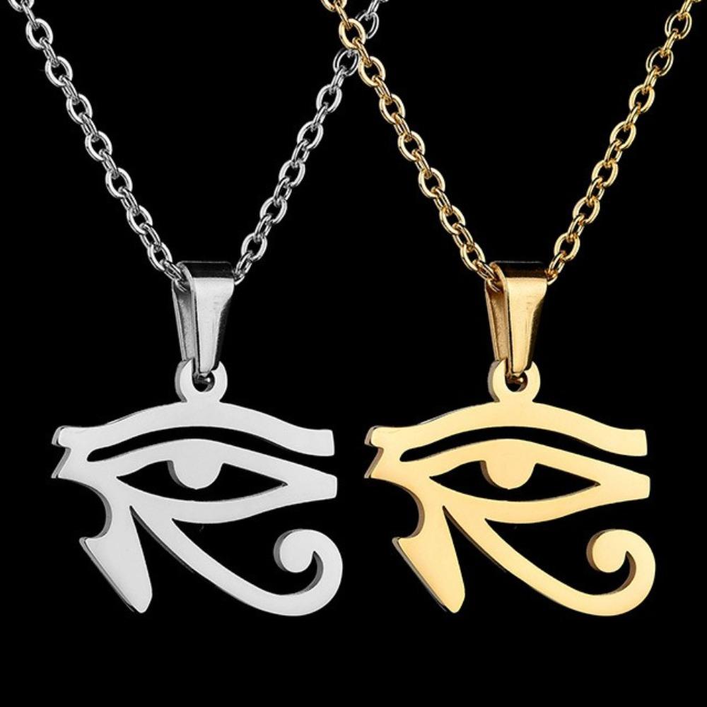 Sacred Wedjat Eye Necklace Patron Saint Women Pendant Necklace The Eye of Horus Necklace  Party