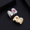 Removable Hiphop Teeth Grillz Punk Charm Teeth Grillz Fashion Rhinestone Tooth Caps  Rapper