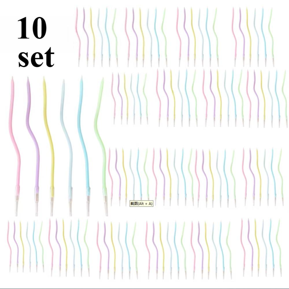 6/pcs10/20setBirthday Candles Spiral Cake Candles Long Thin Cake Candles For Wedding Party And Cake Decoration