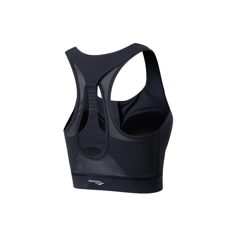 SAUCONY Спортивный бюстгальтер с логотипом и регулируемым ремешком Женское нижнее белье Черный SC1249001A-BK01