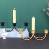 European Style Three Head Candlestick Minimalist Candle Stand Elegant Candle Holder Event