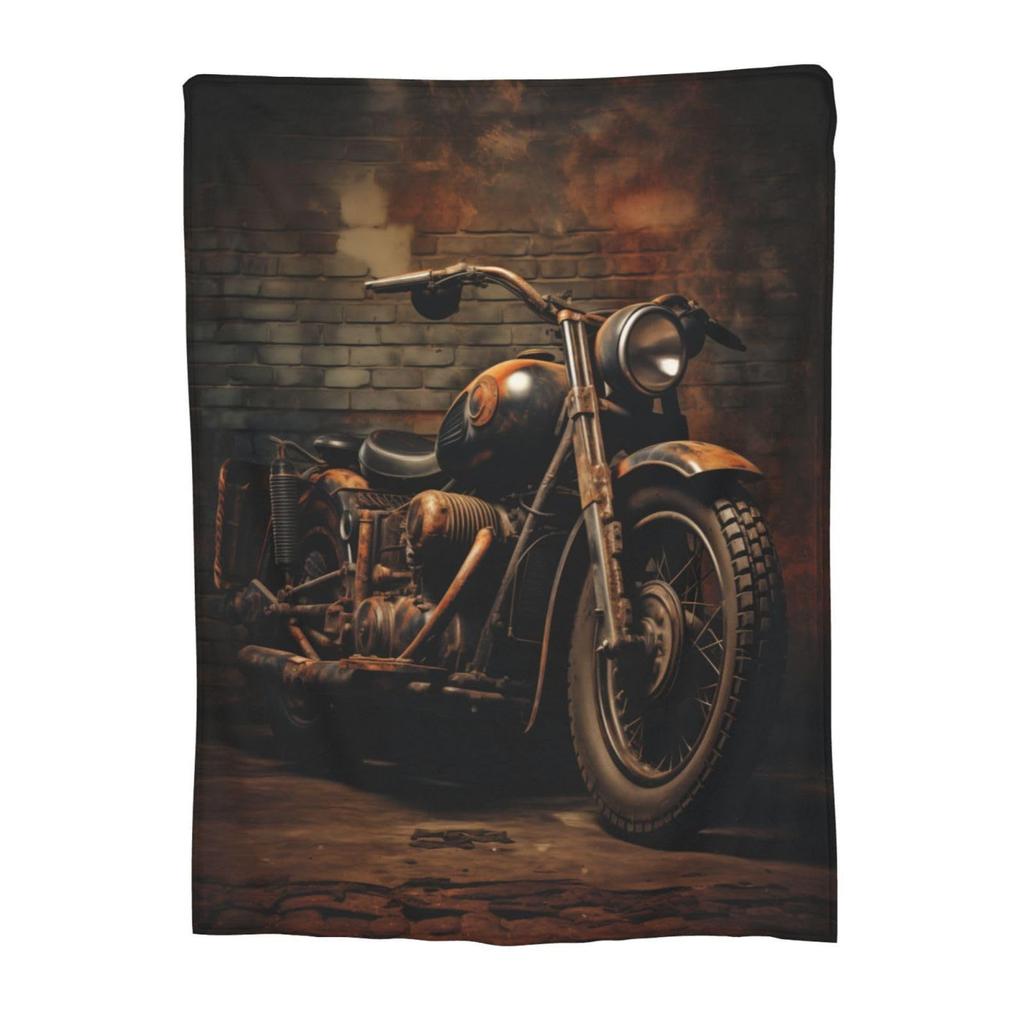 Motorcycle blanket flannel blanket foldable blanket washable sofa blanket plush blanket