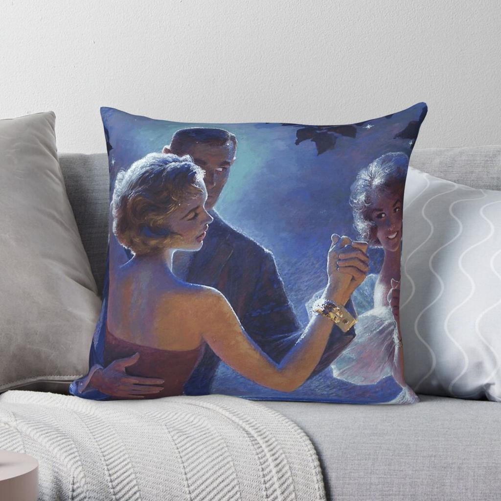 Dancing By Moonlight Edwin Georgi Square Pillowcase Polyester Linen Velvet Pattern Zip Decorative Throw Pillow Case Home Cover