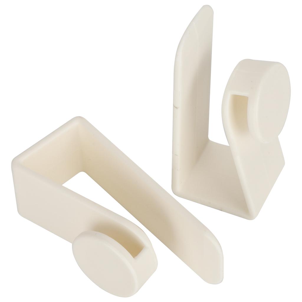 2Pcs Hook Thickened Door Hanger Free Perforated Shelf Bed Barb Object Hanging Tool White