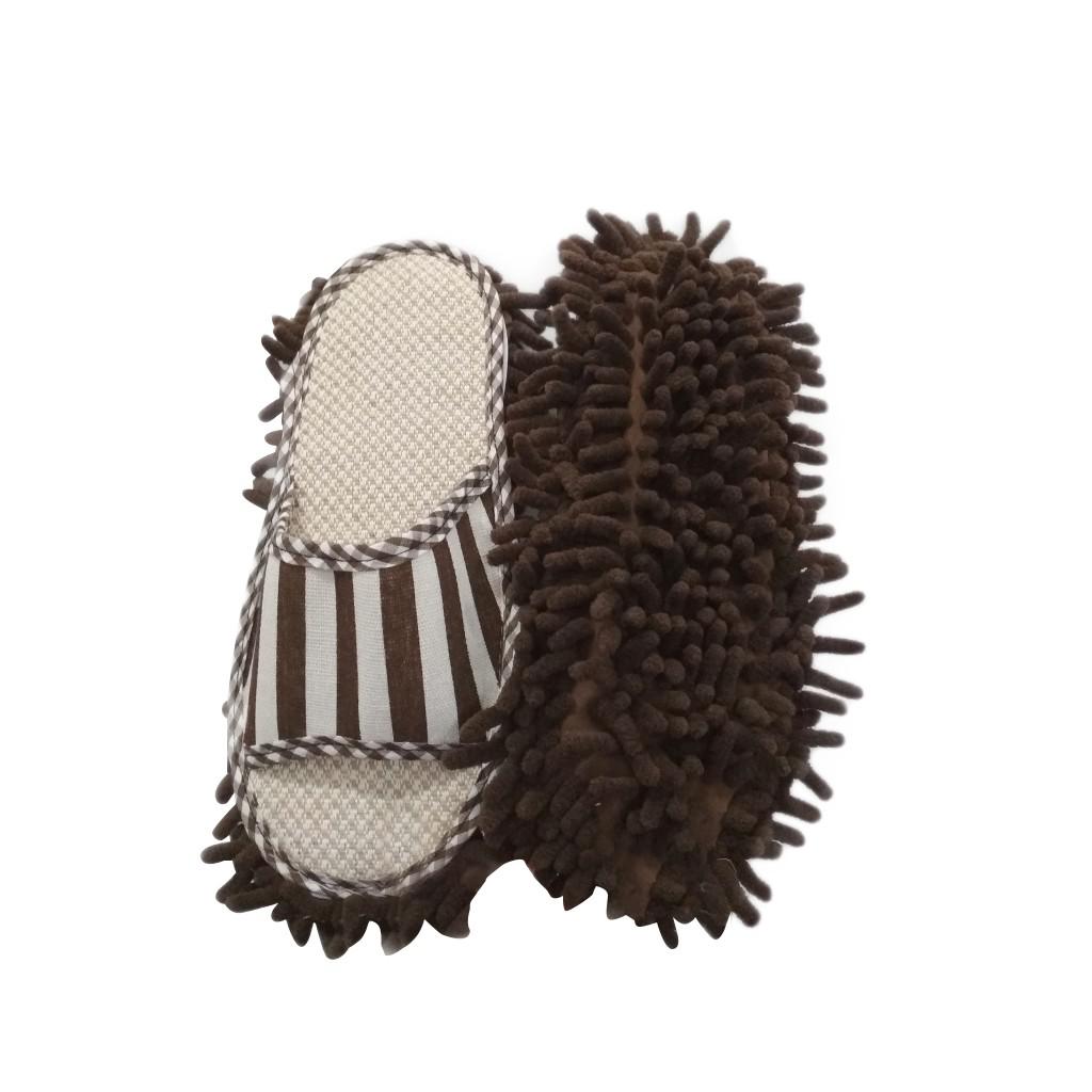 Sagit Коралловые бархатные полосатые тапочки, которые можно стирать в машине