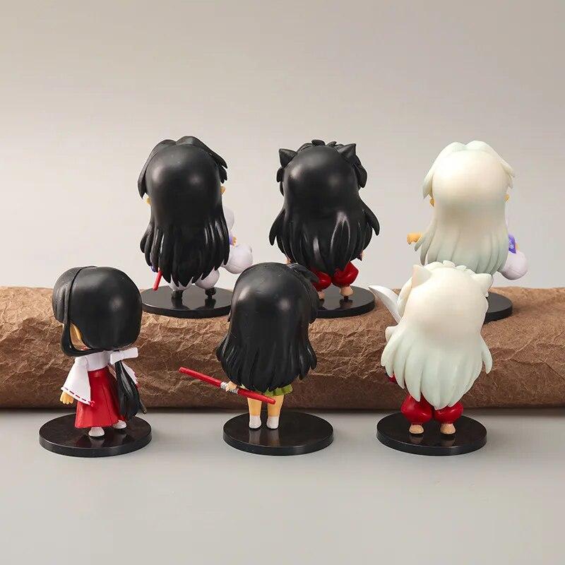 6 шт./компл. мультфильм Инуяша Q версия игрушка Sesshoumaru Higurashi Kagome ПВХ модель аниме кукла детский подарок