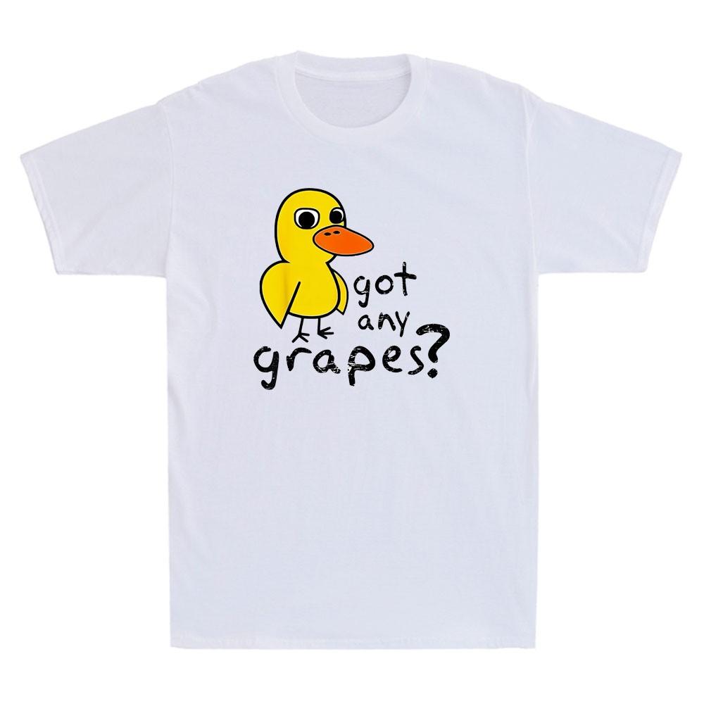 Got Any Grapes Funny Duck Cartoon Meme Quote Vintage Unisexs Short Sleeve TShirt