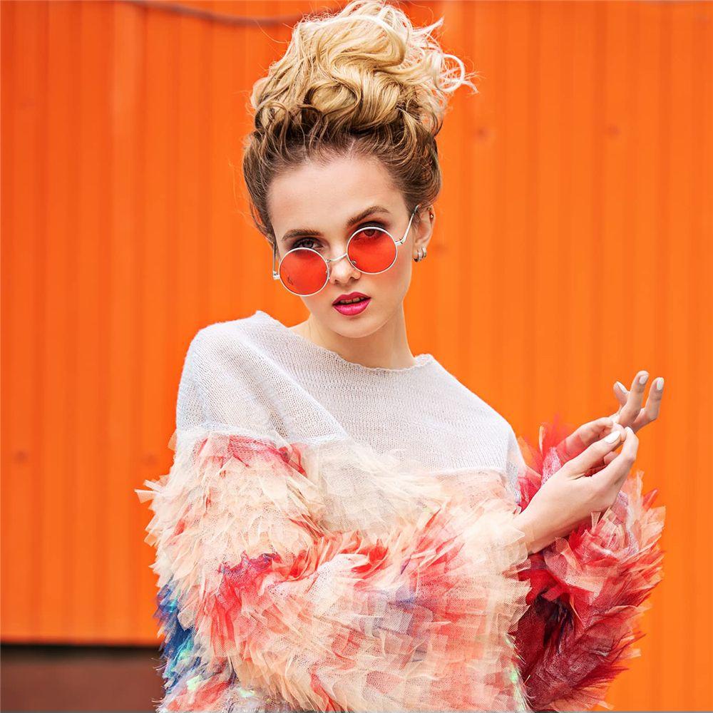 Fashion Party Disco Metal Sunglasses Circle Glasses Round Sunglasses Eyewear