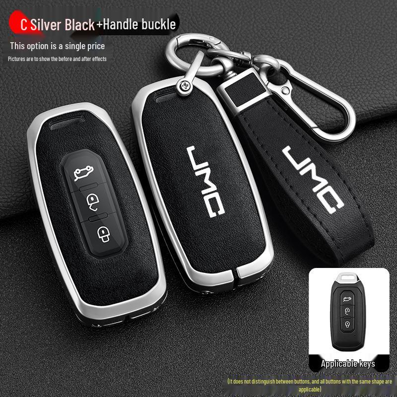 Jiangling Yuhu 7 Key Case: Fits Yusheng S350/S330, Transit, New Baodian - Metal Shell for Men