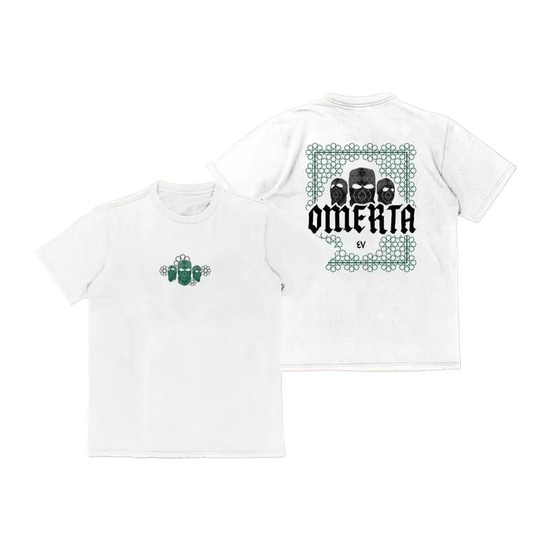2025 High-quality Omerta 47 Printed Men's Loose Short Sleeve Crew Neck T-shirt Can Be Worn By Both Men and Women with Sports Tee