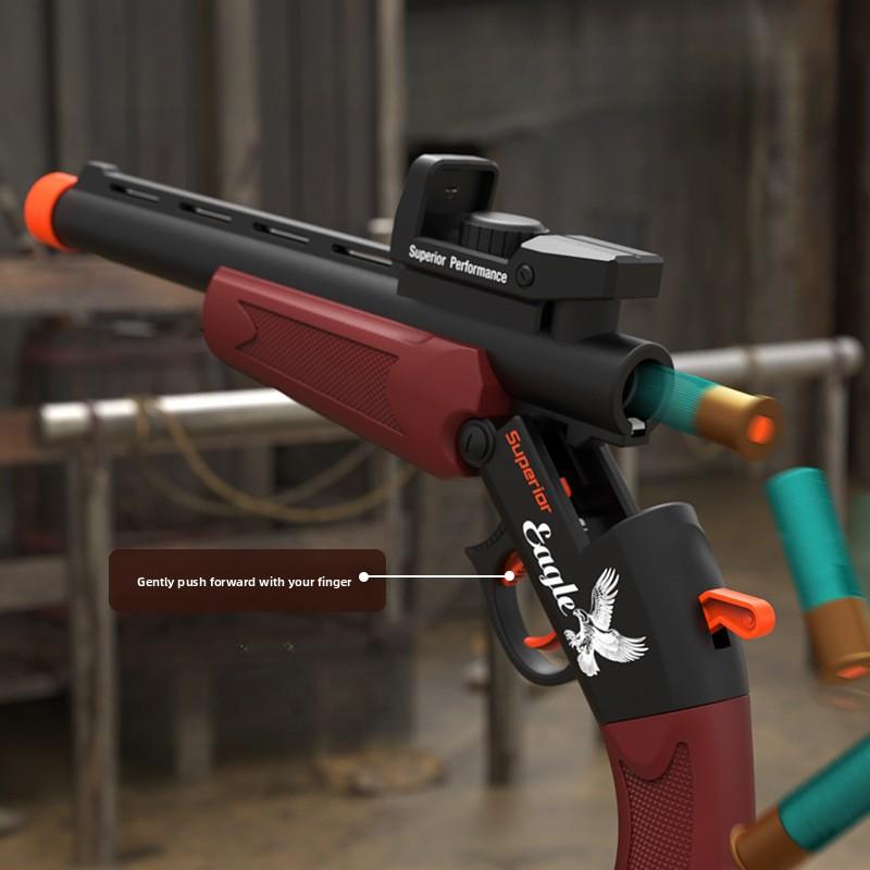 Игрушечный пистолет, выбрасывающий пули, пусковое устройство, детская игрушка, короткий пистолет, маленький пистолет для мальчиков, ностальгическое оружие для улицы, игрушка для детей, подарок