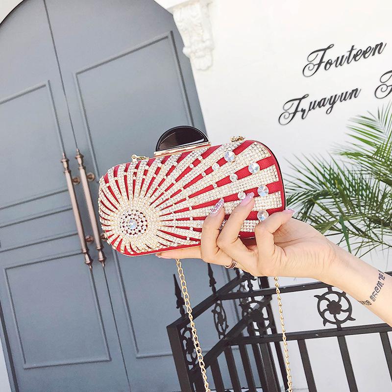 Модный тренд темпераментная инкрустированная бриллиантами вечерняя сумка персонализированная вечеринка аура цепочка на плечо сумка-мессенджер женская сумка