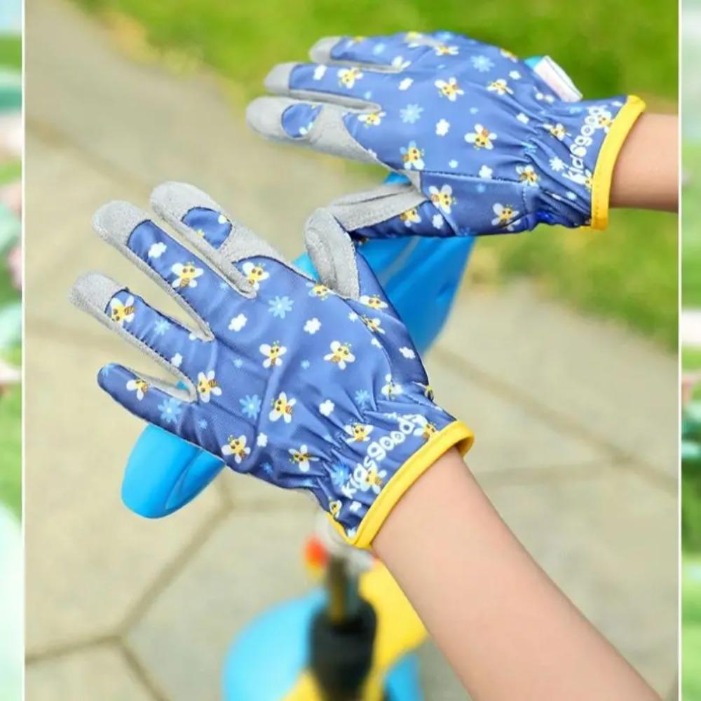 Outdoor Ice Silk Sun Protection Children Hanging Bar Gloves Kids Cycling Sports Gloves Anti-slip Gloves for Boys Girls 6-10Y