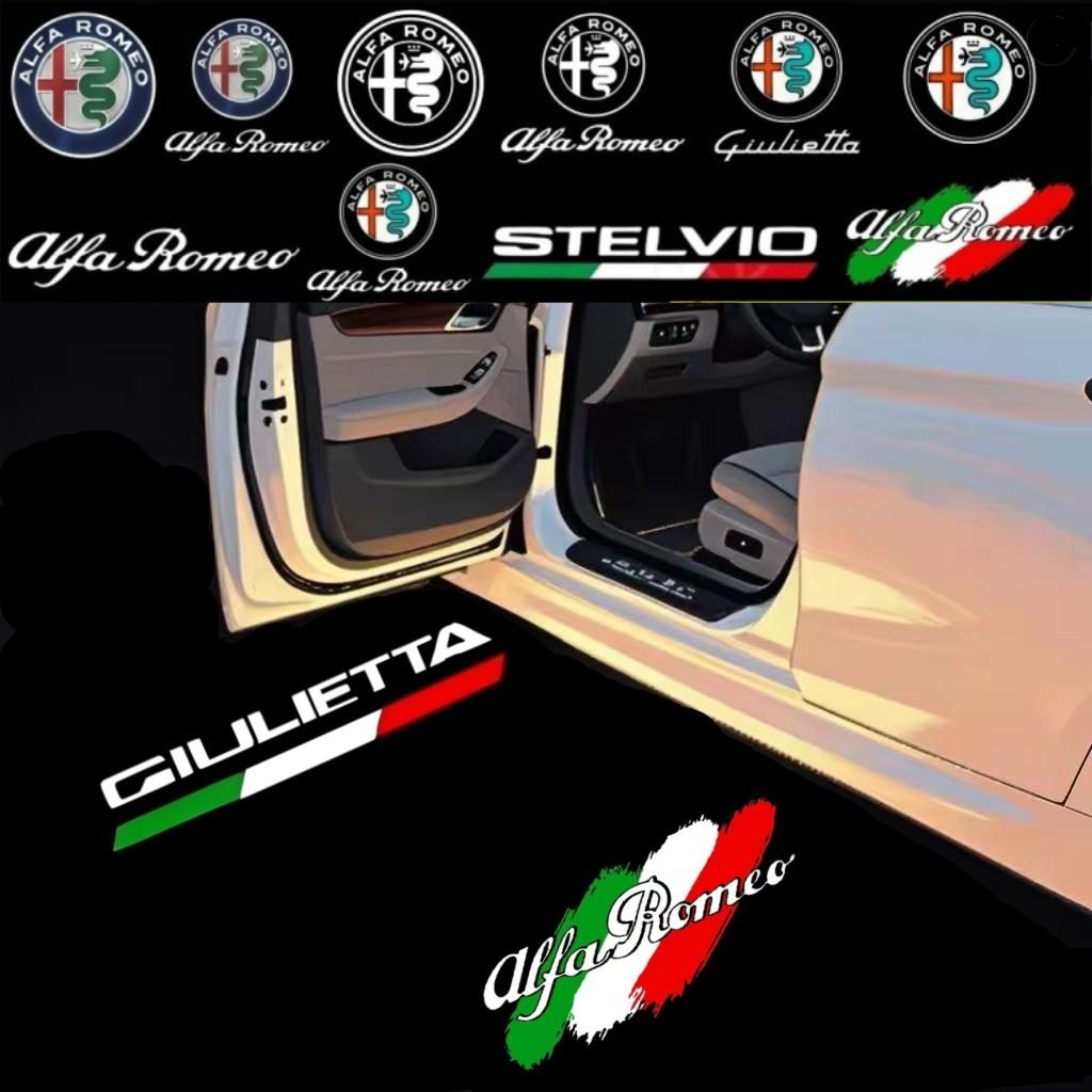2pcs LED Car Door Welcome Light Decorate Laser Logo Projector Lamp For Alfa Romeo 159 Mito Stelvio Brera Spider Giulietta Giulia OBDCE1