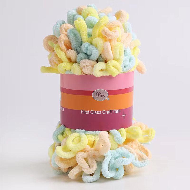 100g Velvet Chunky Yarn Crochet Scarf Finger Knitting Blanket DIY Hand-Woven Bulky Yarn Looped