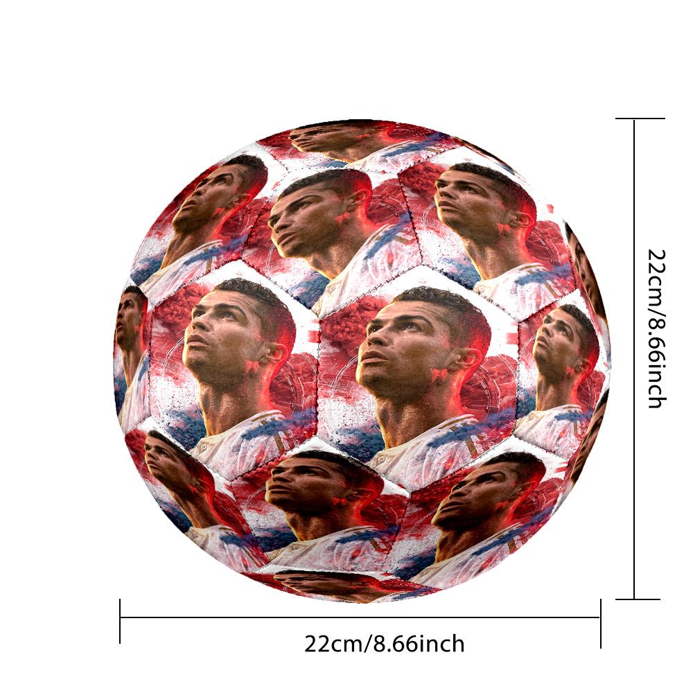 Ronaldo's Legacy Soccer Size 5 Football Machine-Stitched Indoor/Outdoor Universal Football Soccer Accessory Perfect Gift for Friends & Family