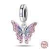 Fashion S925 Silver Colorful Butterfly Dragonfly Hummingbird Spring Series Charms Beads Fit  S925 Original Bracelet Jewelry