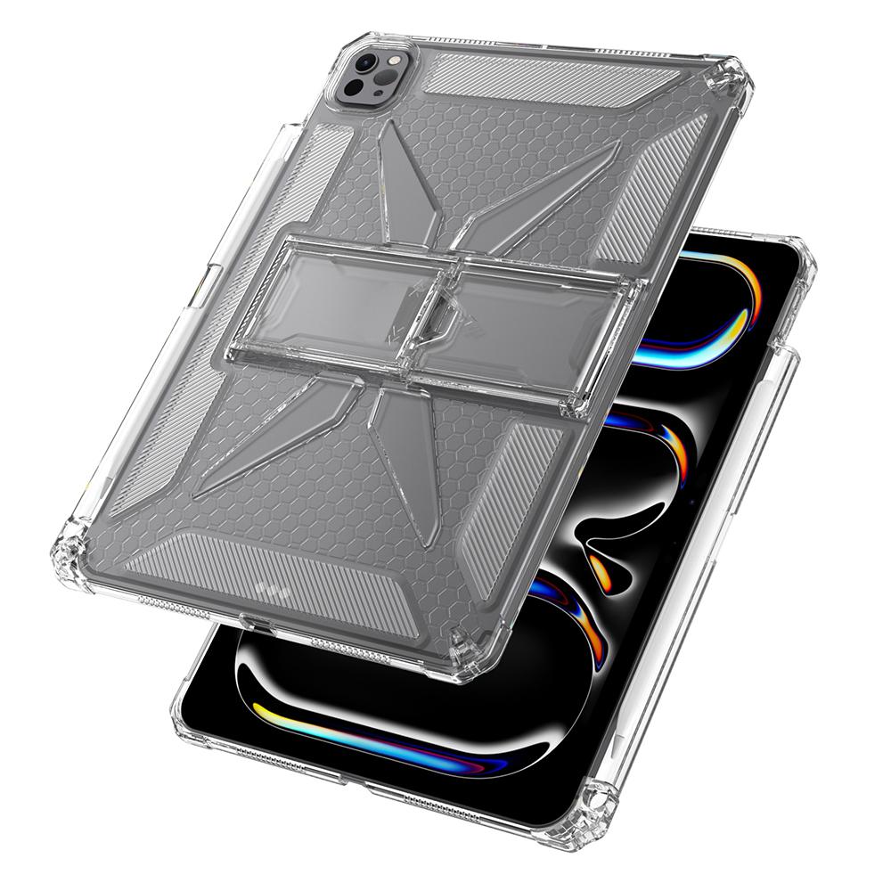 Clear Case For iPad Pro 11 (2022)/(2021)/(2020) Kickstand Shockproof TPU+PC Tablet Cover with Pen Slot