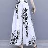 Women Summer Printed Wide Leg Pants Women High Waist Draped Long Skirt Pants Large Size Pants