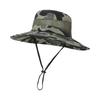 Summer Mesh Breathable Bucket Hat Camouflage Big Brim Visor Hat Men's Outdoor Mountaineering Fishing Sun Protection Benny Hat