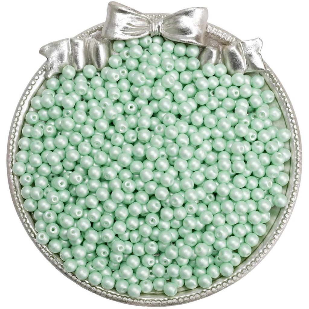 Разноцветные чешские стеклянные бусины для изготовления украшений - 100 круглых шт.