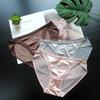 Ladies Sweet Pure Wind Hollow Sexy Satin Low Waisted Antibacterial Briefs Underwear