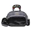 Japanese new high-value casual backpack large-capacity cute bar grid transparent layer pain bag student backpack