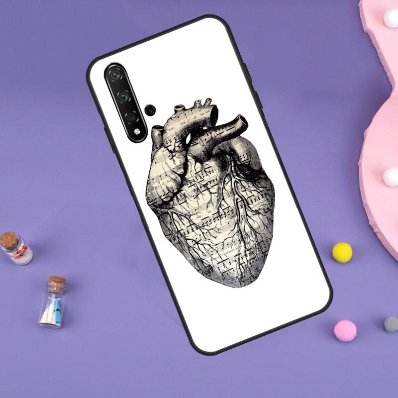 Anatomical Heart Anatomy Case For Huawei P30 P20 P40 Lite Nova 5T 11i 8i 3i 9 10 SE 11 Pro Y90 Y70 Y61 Y60 Y91 Cover
