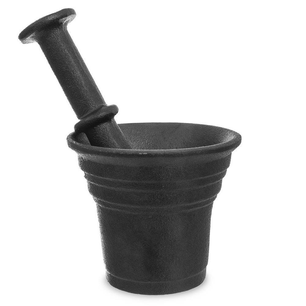 Black cast iron spice mortar LITINA
