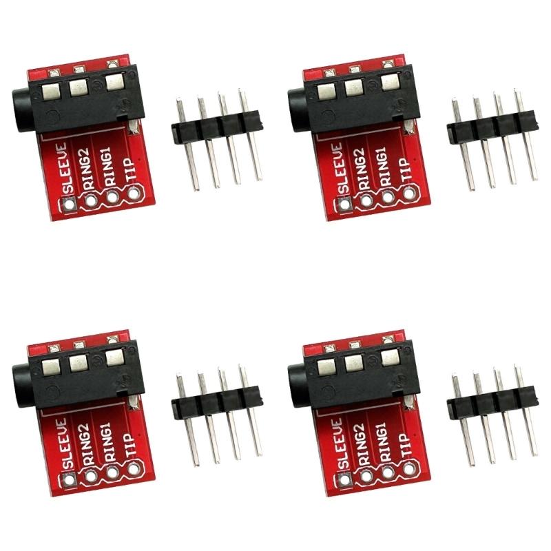 3.5mm TRRS Breakouts Module Headphones Video Audios Jacks Microphone Input For Microcontroller Integration