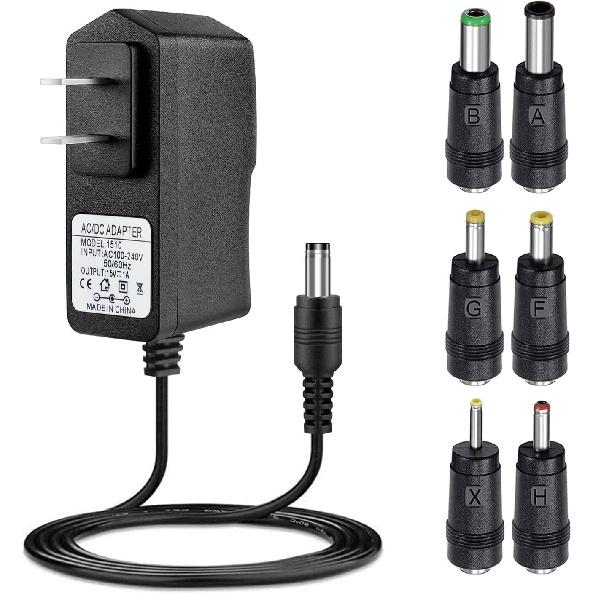 Адаптер DC 15В 1А Зарядное устройство Кабель для зарядки для Peak 450A 500A 600A 800A 1000A Автомобильный бустер для аккумулятора Пусковое устройство, Совместимо с Beatit, Tacklife, Gooloo