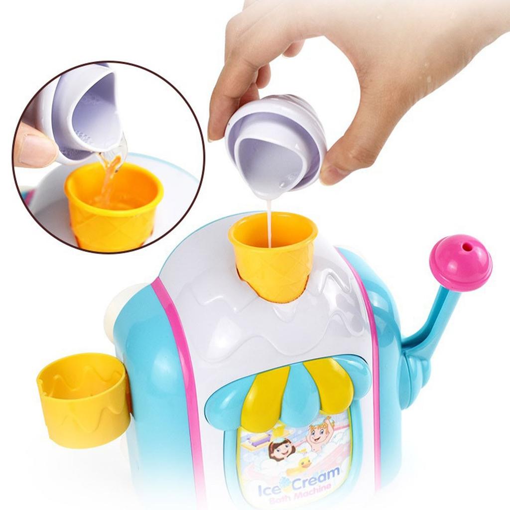Машина для пены для ванны, Игрушки для ванны для малышей, Машина для мороженого Машина для пузырей Игрушки для ванны Набор игрушек для торта из пузырей Игрушки для воды, Игрушки для мальчиков и девочек