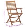 Foldable Garden Chairs 6 pcs with Cushions Solid Acacia Wood