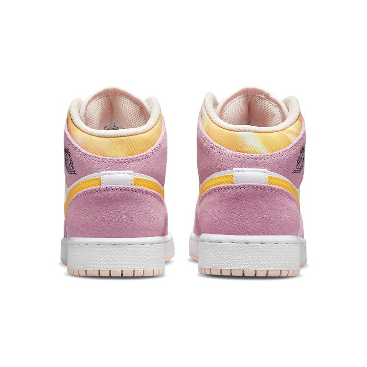 Детские кроссовки Air Jordan 1 Mid SE GS Arctic Pink Light-Arctic-Pink University-Gold White DC9517-600