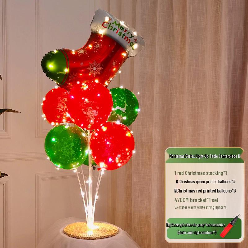 Christmas Luminous Balloon Decorations for Trees, Tables, and Window Displays