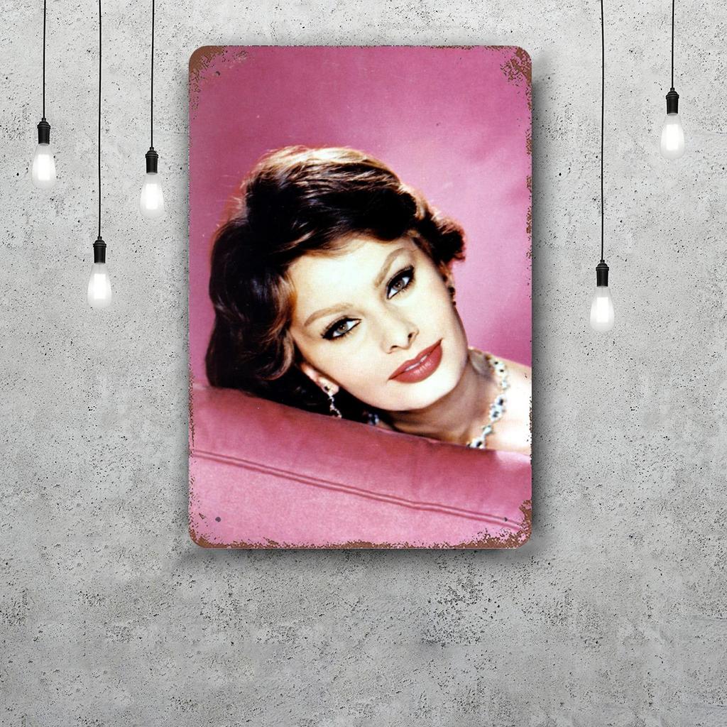 sophia loren Vintage Metal Tin Signs Posters Decor Retro Metal Plaque Wall Art Decor for Garage Bar